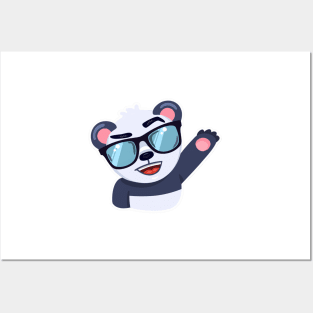 Panda hello Posters and Art